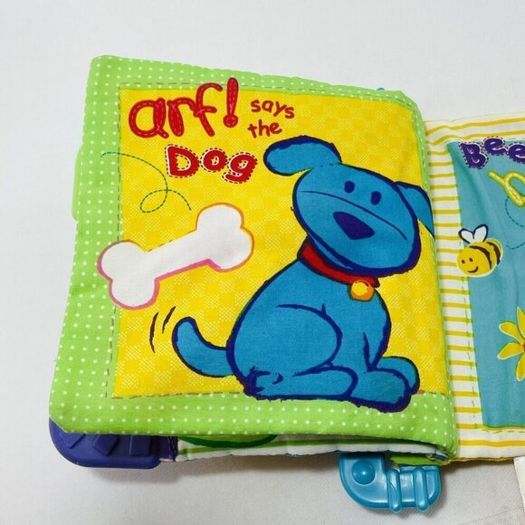 Bright Starts Animal Sounds Fun Baby Cloth Book Teethe Read Toy Infant Kid Play - Picture 6 of 12